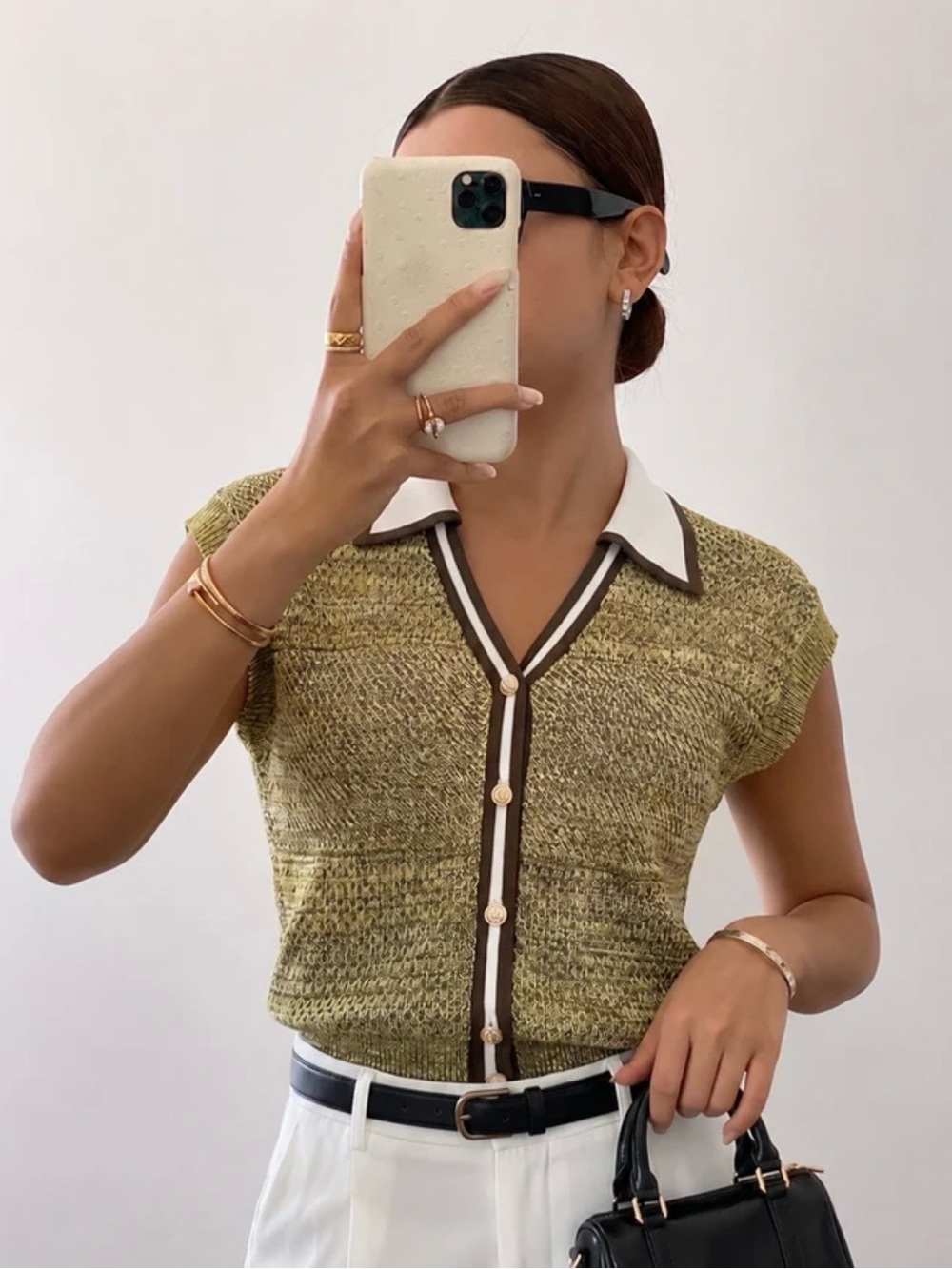 Commense | Contrast Trim Textured Knit Top XS
NWT Academia Contemporary Chic